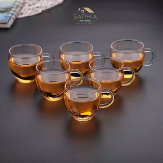 Set 6 chén đĩa thuỷ tinh