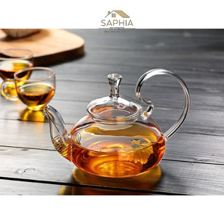 Ấm trà thuỷ tinh lọc lò xo dung tích 600ml