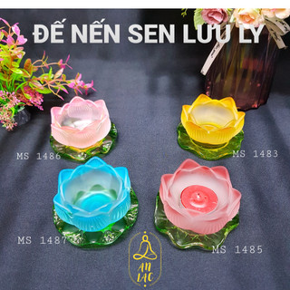 Đế Nến Sen Lưu Ly CD