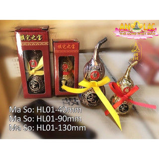 Hồ Lô Bát Quái Hợp Kim Đồng 2B - 3 Size
