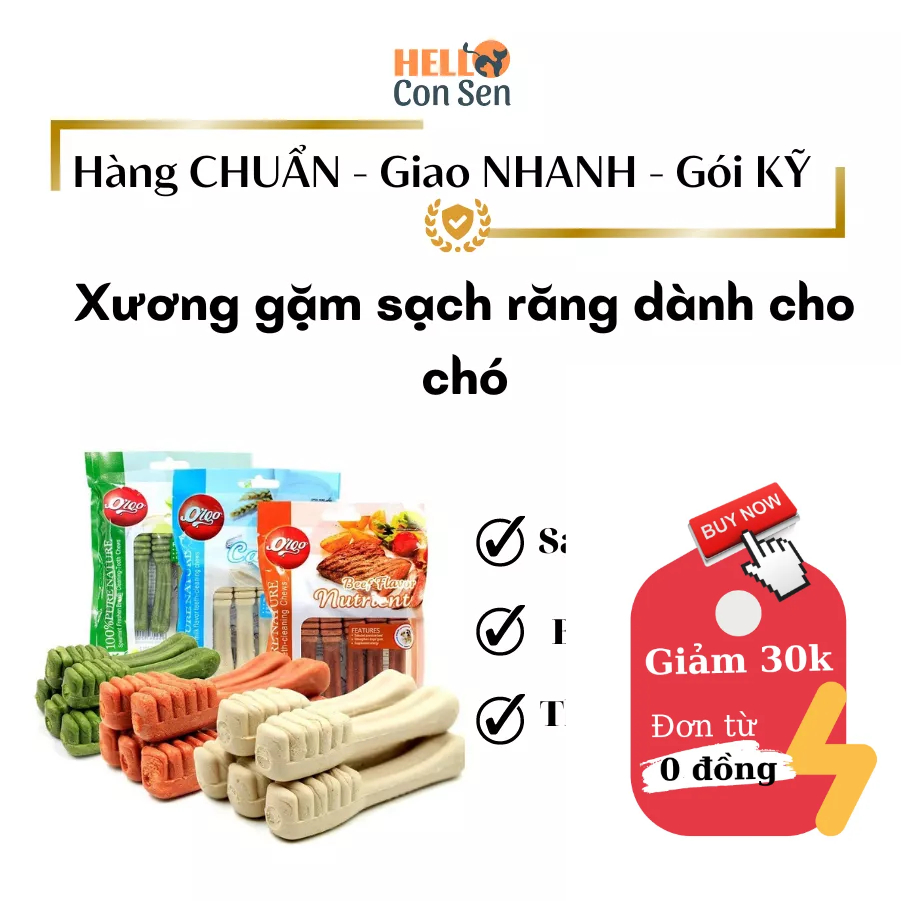 Xương Orgo Làm Sạch Răng Cho Chó thơm miệng sạch răng bổ sung canxi