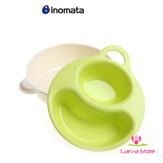 Bát ăn chia ngăn Inomata Hàng Nhật cho bé (màu hồng) - Larva Store