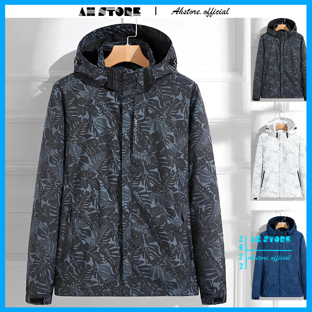 Áo Khoác Gió Nam Nữ Họa Tiết Hot Trend 2023, Áo Gió Nam Nữ Có Mũ Tháo Rời Unisex Form Đẹp - AHSTORE