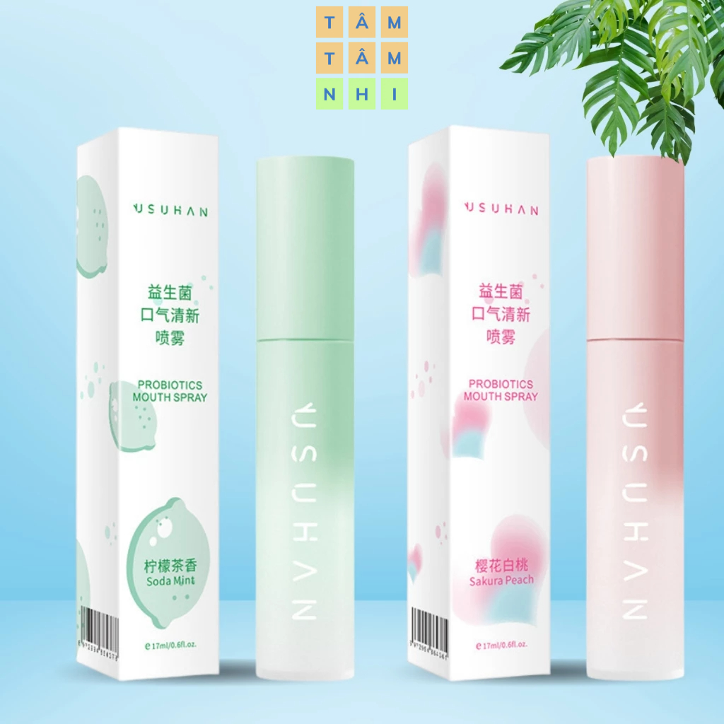 Xịt Thơm Miệng USUHAN Chính Hãng, Sịt Thơm Miệng Men Vi Sinh Chống Vi Khuẩn Hôi Miệng Cho Hơi Thở Thơm Mát