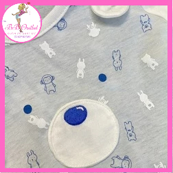 Bộ đồ sơ sinh - bộ cotton em bé xuất Hàn hình mặt gấu