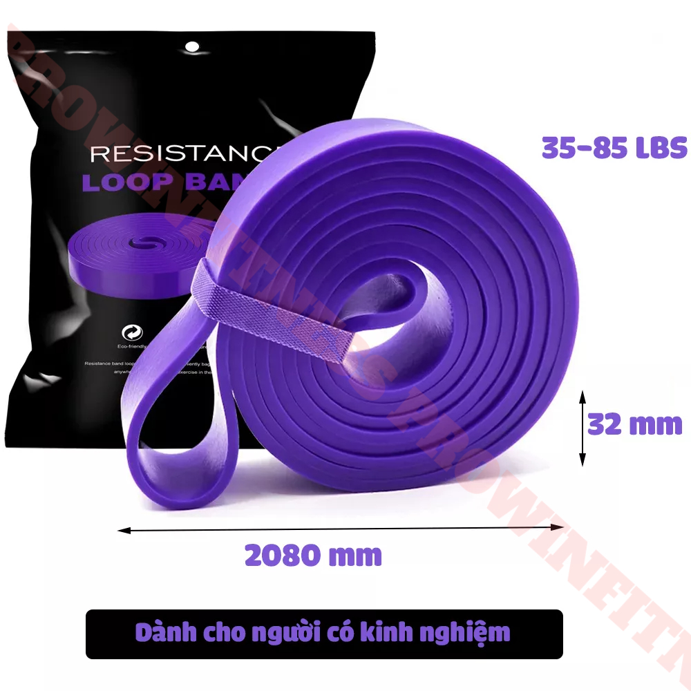 Dây kháng lực Power band Prowin Fitness tập gym, tập tay, chân, toàn thân, đàn hồi trợ lực kéo xà yoga