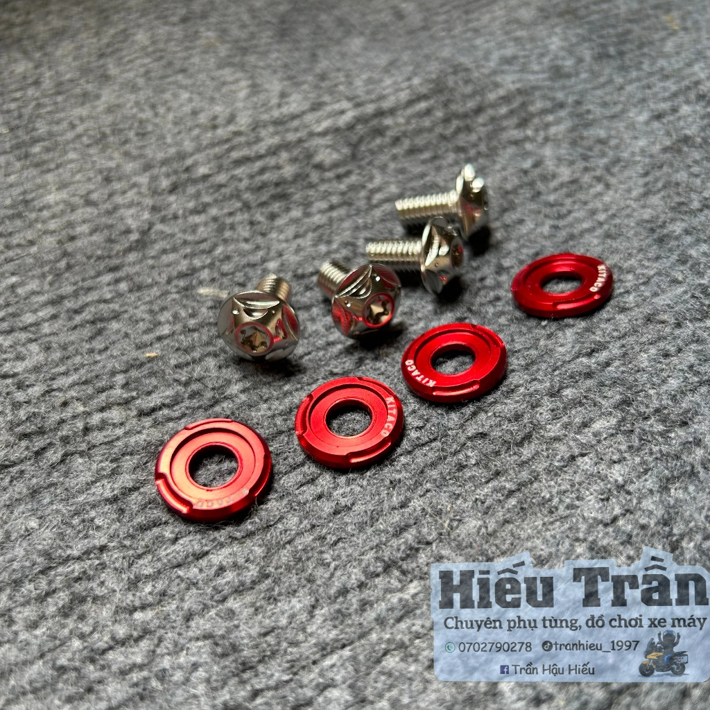 Combo 4 Ốc Salaya lắp hộp xích các dòng xe Honda mẫu ngôi sao 5 cánh