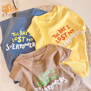 Áo ba lỗ cho bé trai chất cotton size đại đến 45kg - The Day