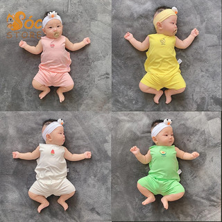 Bộ quần áo sát nách cho bé gái, bé trai size đại đến 40kg - Bộ trái cây