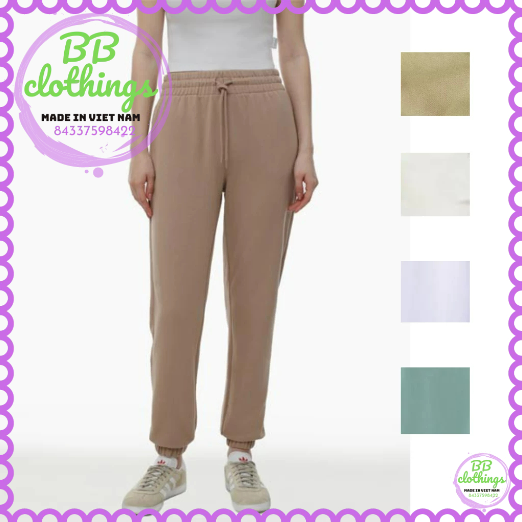 Quần jogger cotton da cá nữ