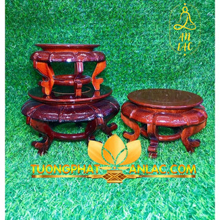 ĐÔN MAI GỖ - ĐÔN GỖ TRÒN CHÂN CAO ĐG (NHIỀU SIZE) 🔆 TƯỢNG PHẬT AN LẠC 🔆