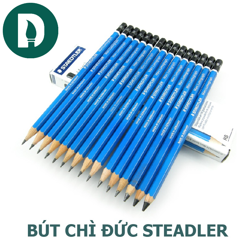 Bút Chì Staedtler Phác Thảo Chuyên Nghiệp HB-8B, Chì Đức Vẽ Mỹ Thuật Chân Dung Truyền Thần 100B màu đen - Họa Cụ DUTi