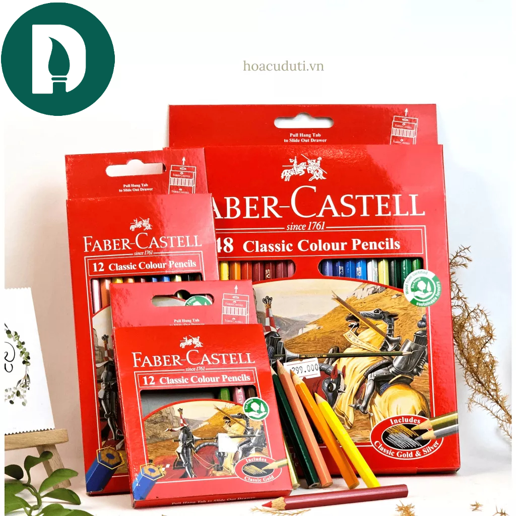 Chì Màu Khô Faber Castell Colour Pencils Hàng Chính Hãng 12/24/36/48 Màu - Họa Cụ DUTi