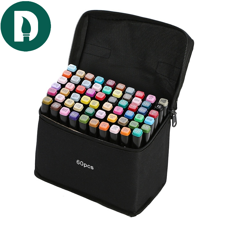 Màu Marker TOUCH tô màu dạ, vẽ tranh Anime Bộ 30/40/60 màu Tặng kèm bảng bảng test màu, sổ vẽ màu marker và bút dạ đen