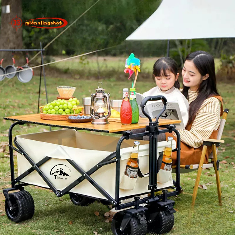 Xe Kéo Dã Ngoại Gấp Gọn 120kg - để Du Lịch Cắm Trại – Xe Kéo Đẩy Đựng Đồ Thương hiệu cao cấp Tmountain - DCP16