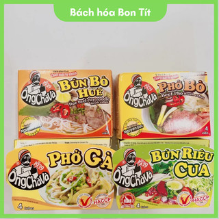 Viên Gia Vị Phở Bò, Gia Vị Phở Gà Ông Chà Và Hộp 4 Viên 75g