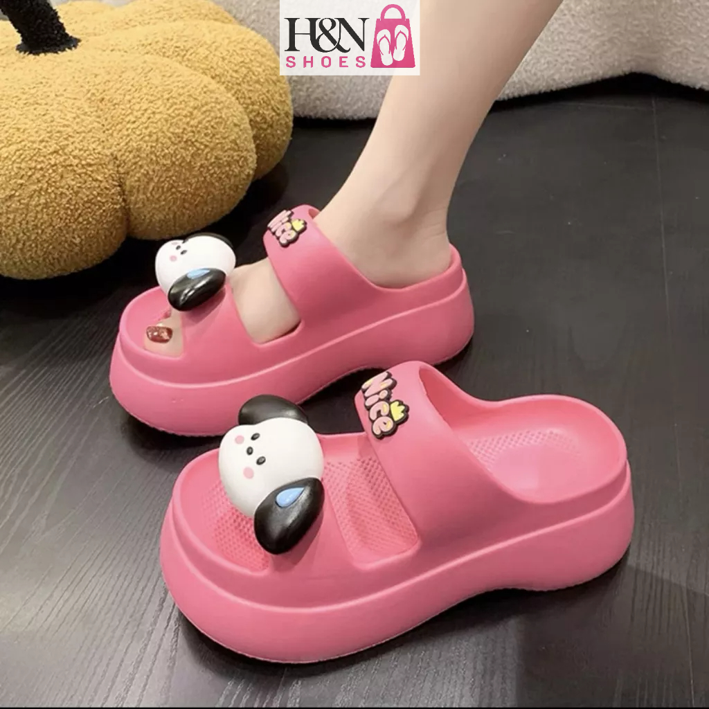 Dép nữ quai ngang đế dày 6 cm hình CÚN dễ thương cho nữ_TAGW 1 SIZE