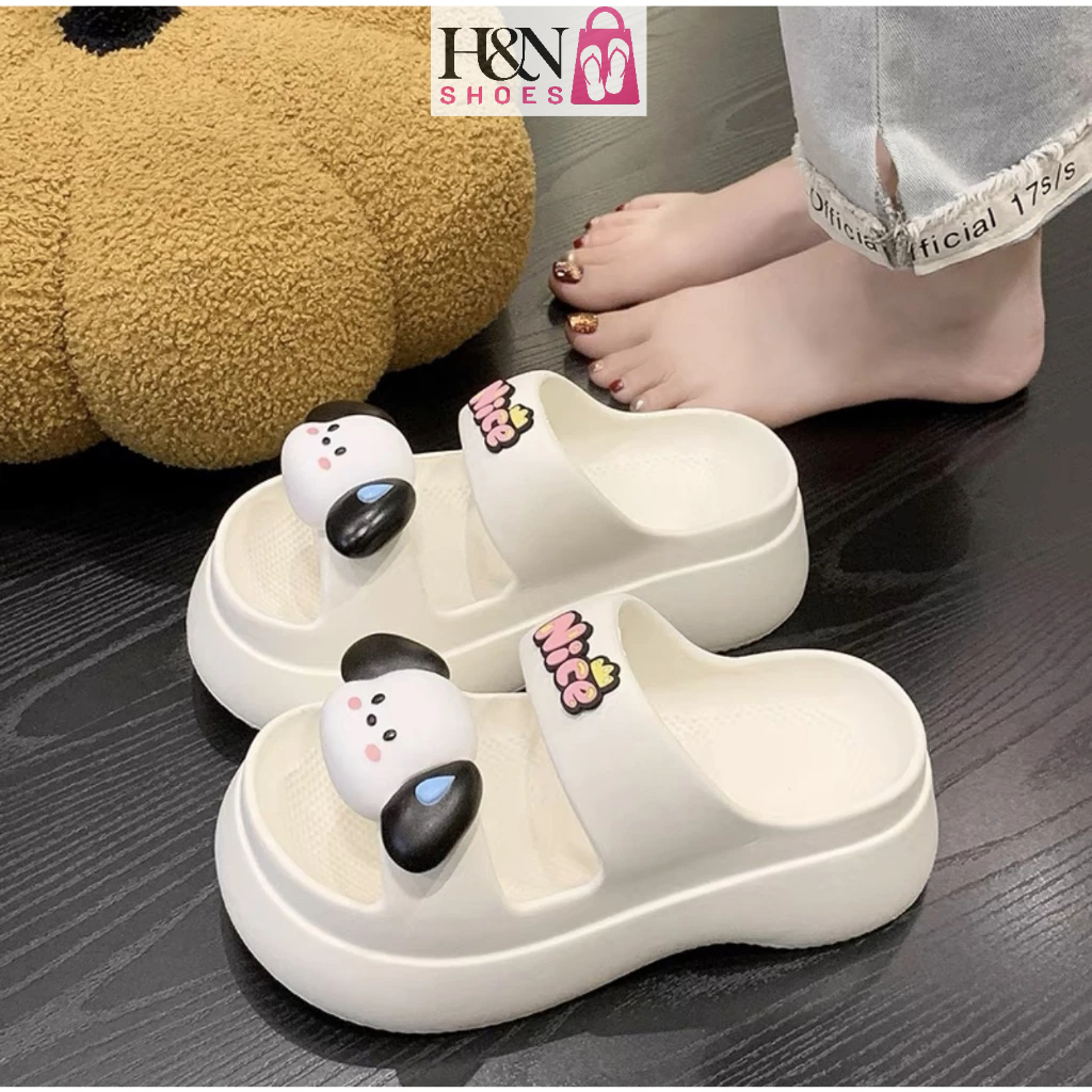 Dép nữ quai ngang đế dày 6 cm hình CÚN dễ thương cho nữ_TAGW 1 SIZE