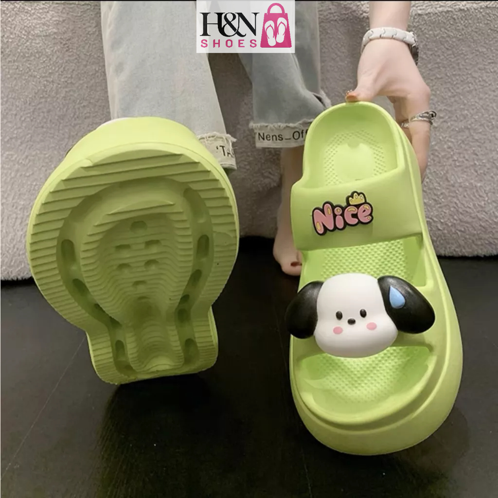 Dép nữ quai ngang đế dày 6 cm hình CÚN dễ thương cho nữ_TAGW 1 SIZE