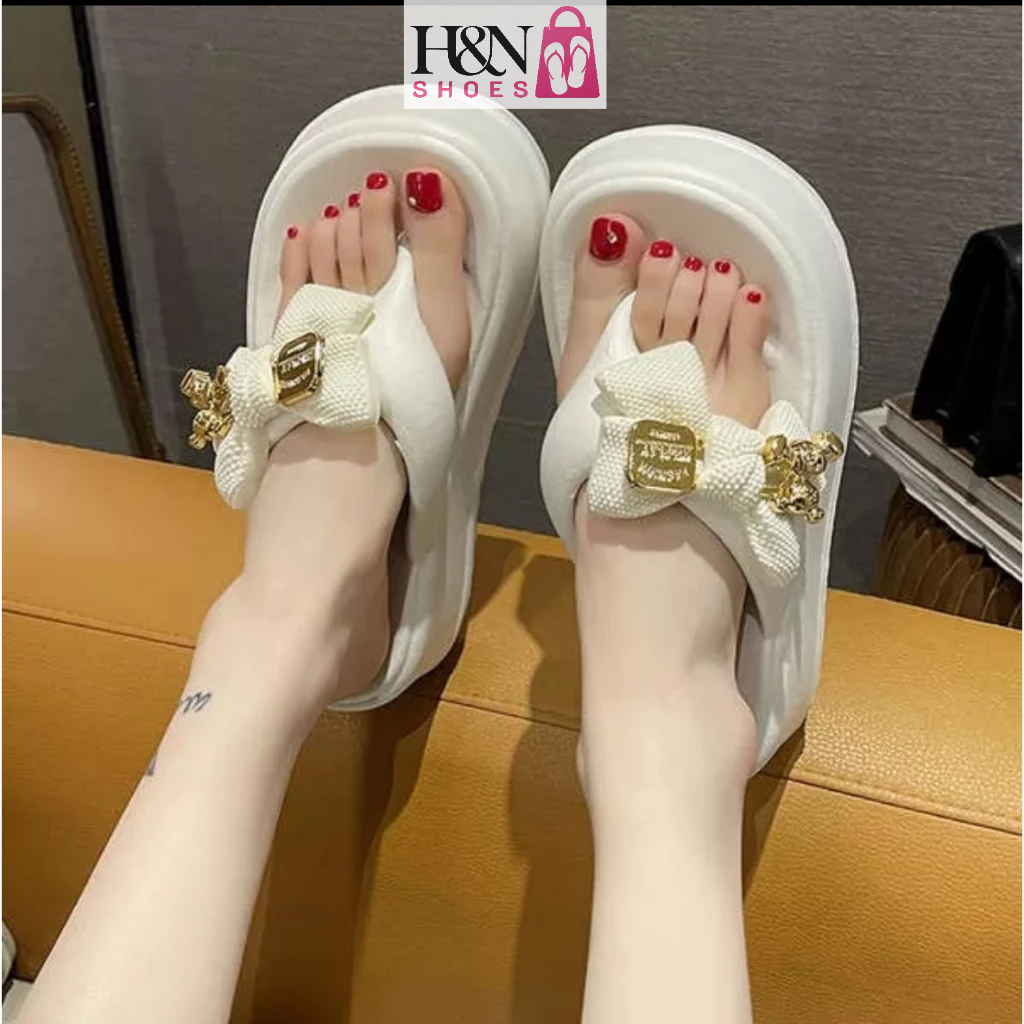 Dép bà kẹp GẤU SẮT dép bánh mì đế cao -TĂNG 1 SZ