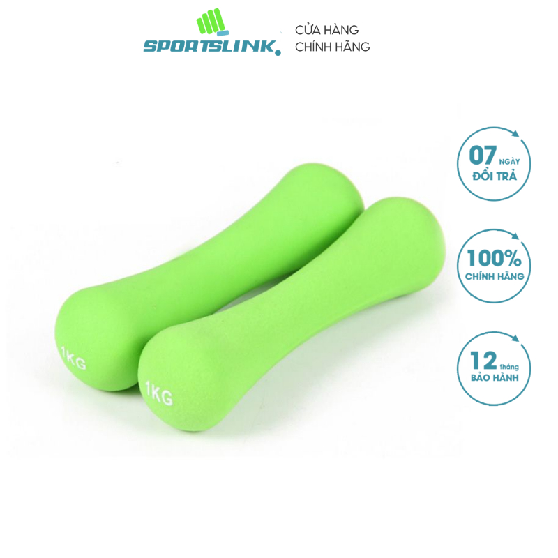 Tạ tay tập cho nữ nhỏ gọn lõi sắt bọc nhựa cao cấp jh 0618 Sportslink (1 chiếc)