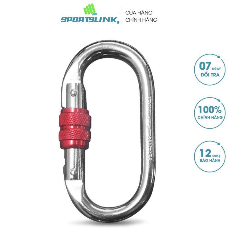 Móc treo khóa chữ d đa năng Sportslink carabiner dùng treo võng yoga - đi leo núi