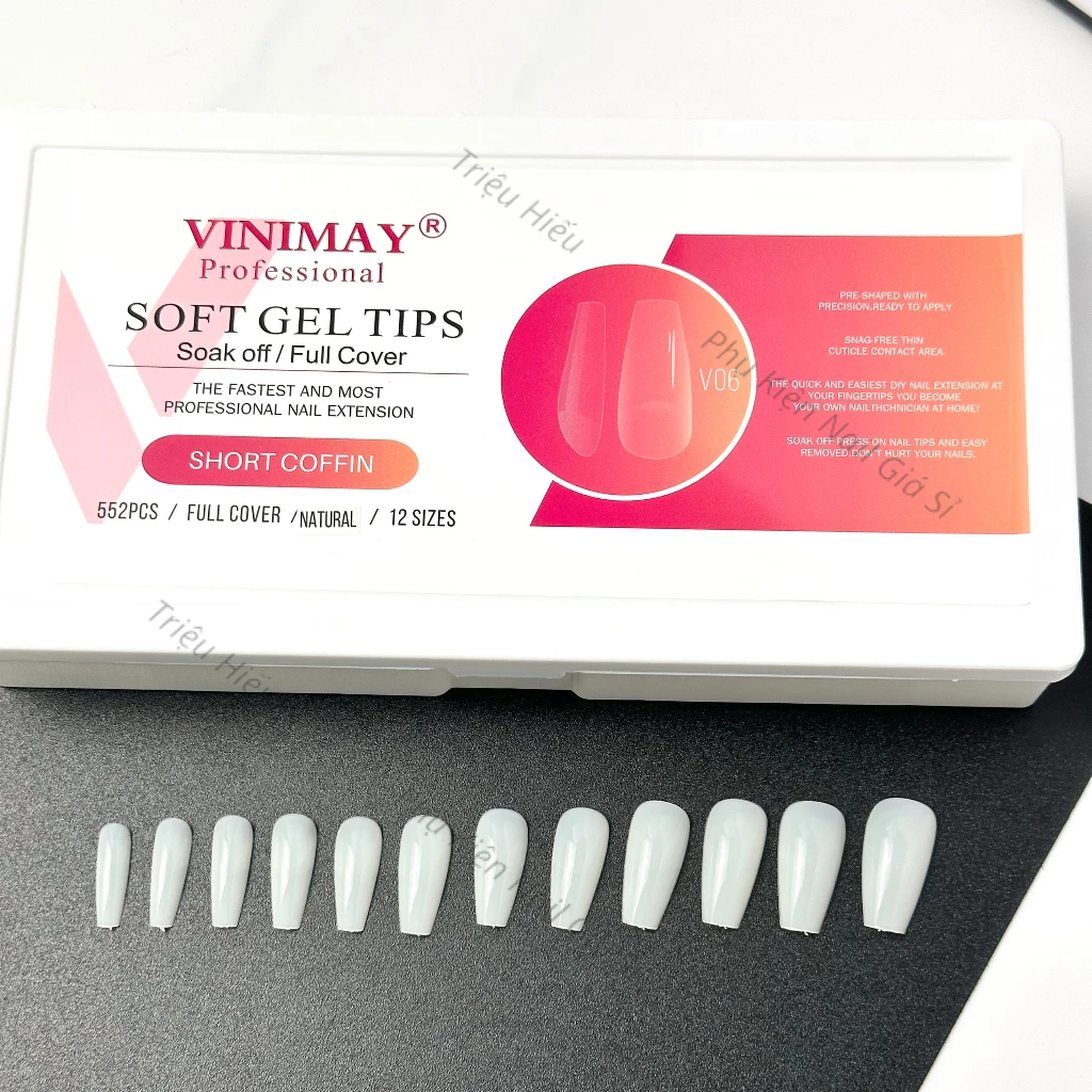 Móng úp vinimay chính hãng đủ các phom hộp 552 móng