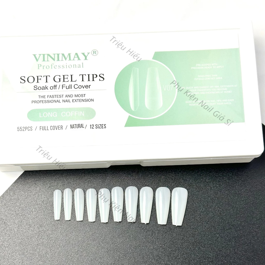 Móng úp vinimay chính hãng đủ các phom hộp 552 móng