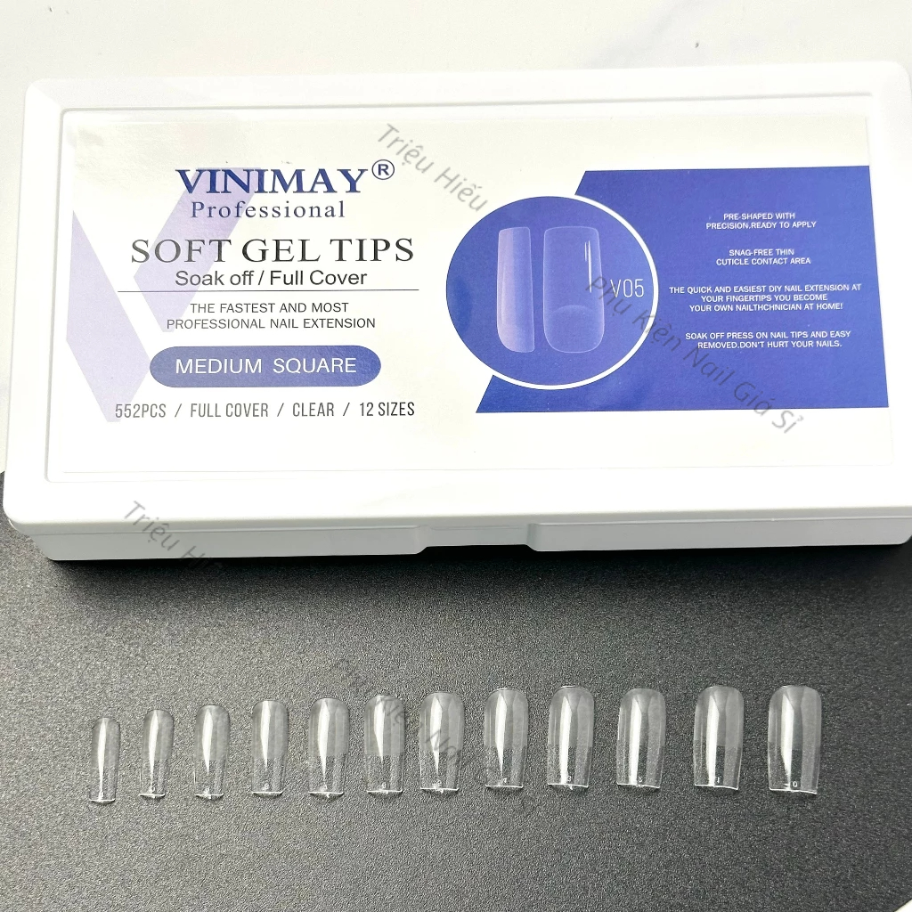 Móng úp vinimay chính hãng đủ các phom hộp 552 móng