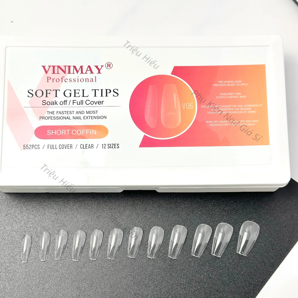 Móng úp vinimay chính hãng đủ các phom hộp 552 móng
