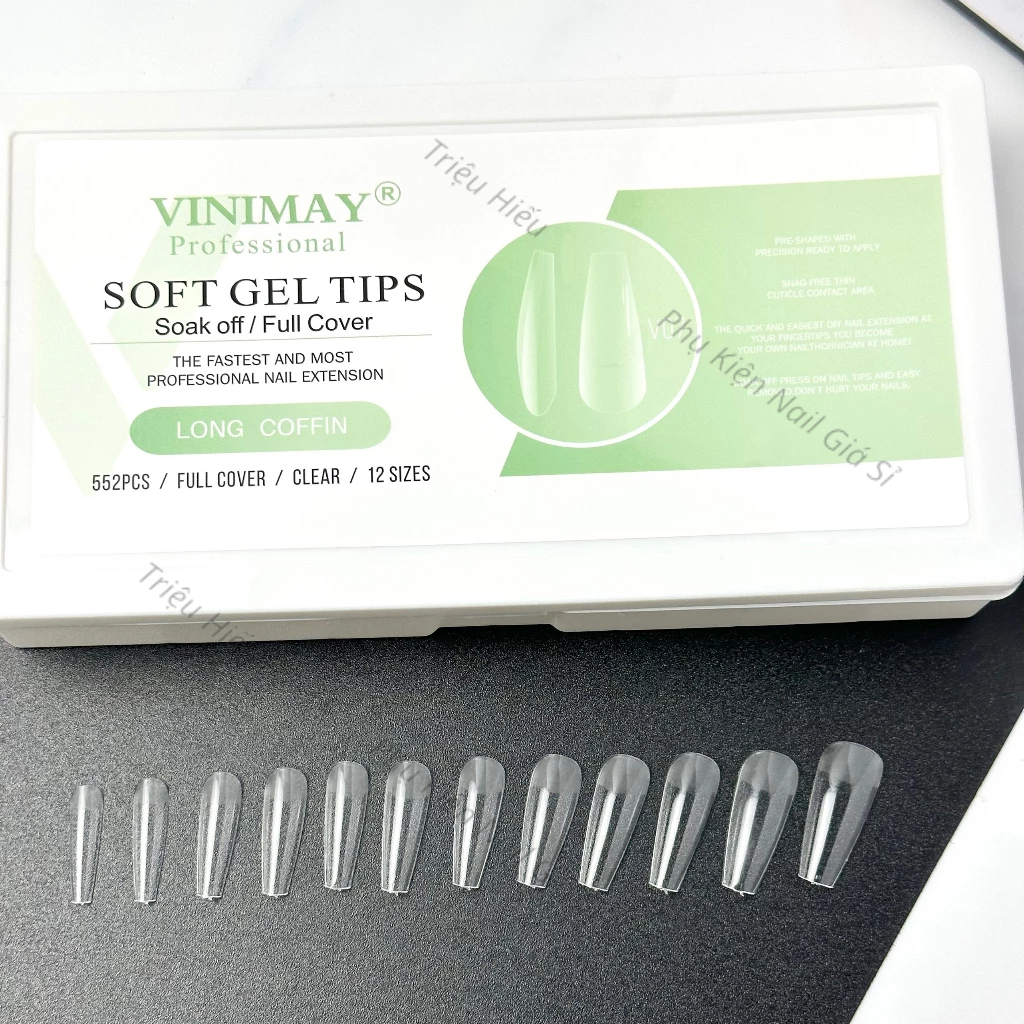 Móng úp vinimay chính hãng đủ các phom hộp 552 móng