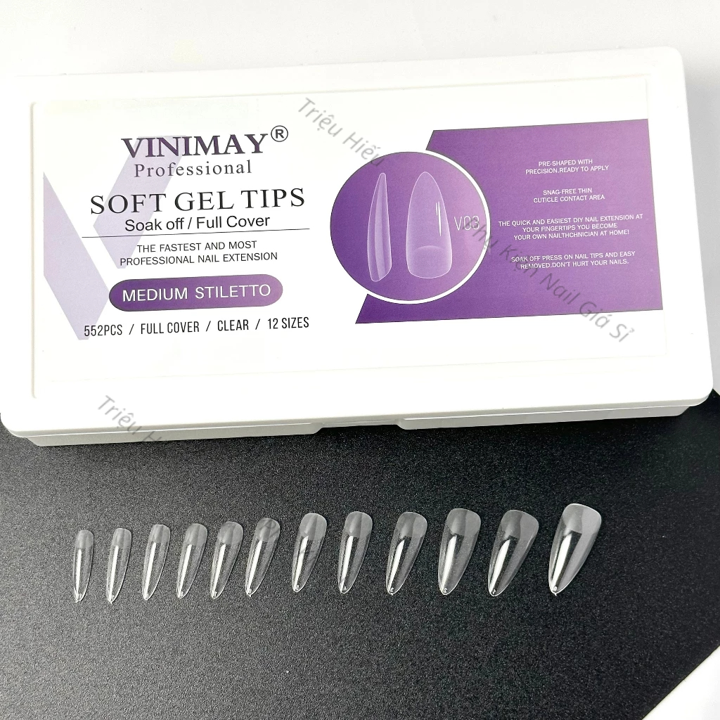 Móng úp vinimay chính hãng đủ các phom hộp 552 móng
