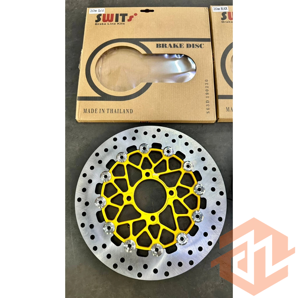 Đĩa thắng Swit 267mm 12 khoen inox 304