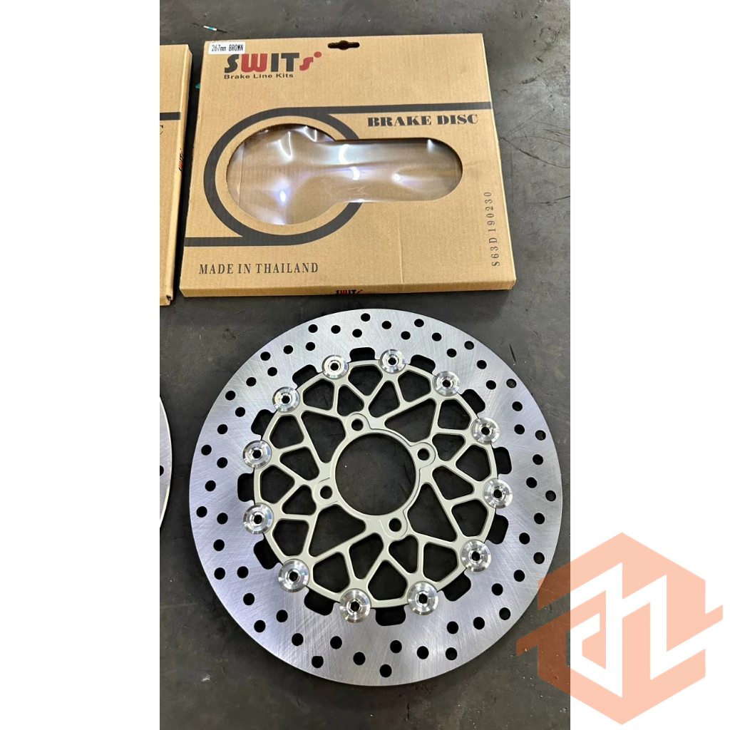 Đĩa thắng Swit 267mm 12 khoen inox 304