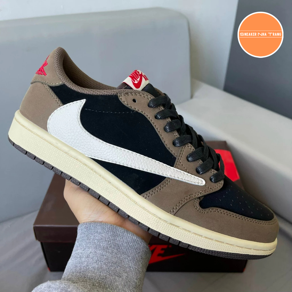 Giày Air Jordan 1 Low Travis Scott Cactus Jack - BẢN CAO CẤP | Fullbox - Kèm dây phụ