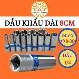 Đầu khẩu lục giác tuýp vặn bulong 1/2 đầu dài từ 8-30