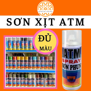 Sơn xịt atm, sơn phun atm màu hồng, trắng, (đủ màu)