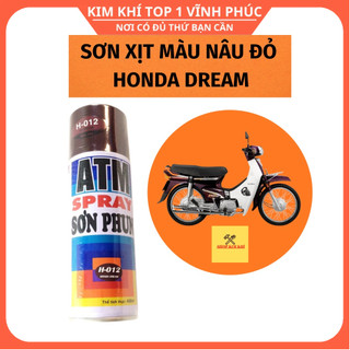 Sơn xe dream,sơn màu nâu atm h012 xe máy honda dream