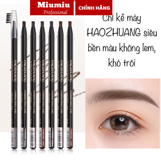Chì xé kẻ mày Haozhuang cứng phẩy sợi Eyebrow Pencil sắc nét chuyên dùng cho Makeup trang điểm