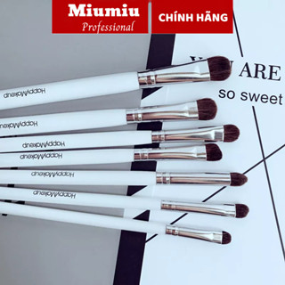 Set 3 cọ mắt Happy Makeup lông thú mềm bó chặt tiện lợi