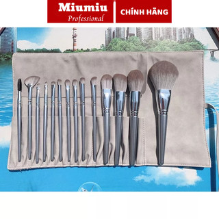 Bộ cọ trang điểm cá nhân 14 cây kèm bao da