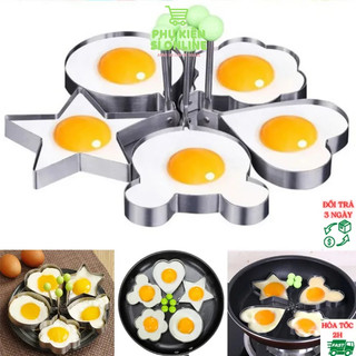 Bộ Khuôn Chiên Trứng Ốp la Nhiều Hình Ngộ Nghĩnh, Dễ Thương, Chất Liệu Thép Không Gỉ An Toàn Khi Sử Dụng.