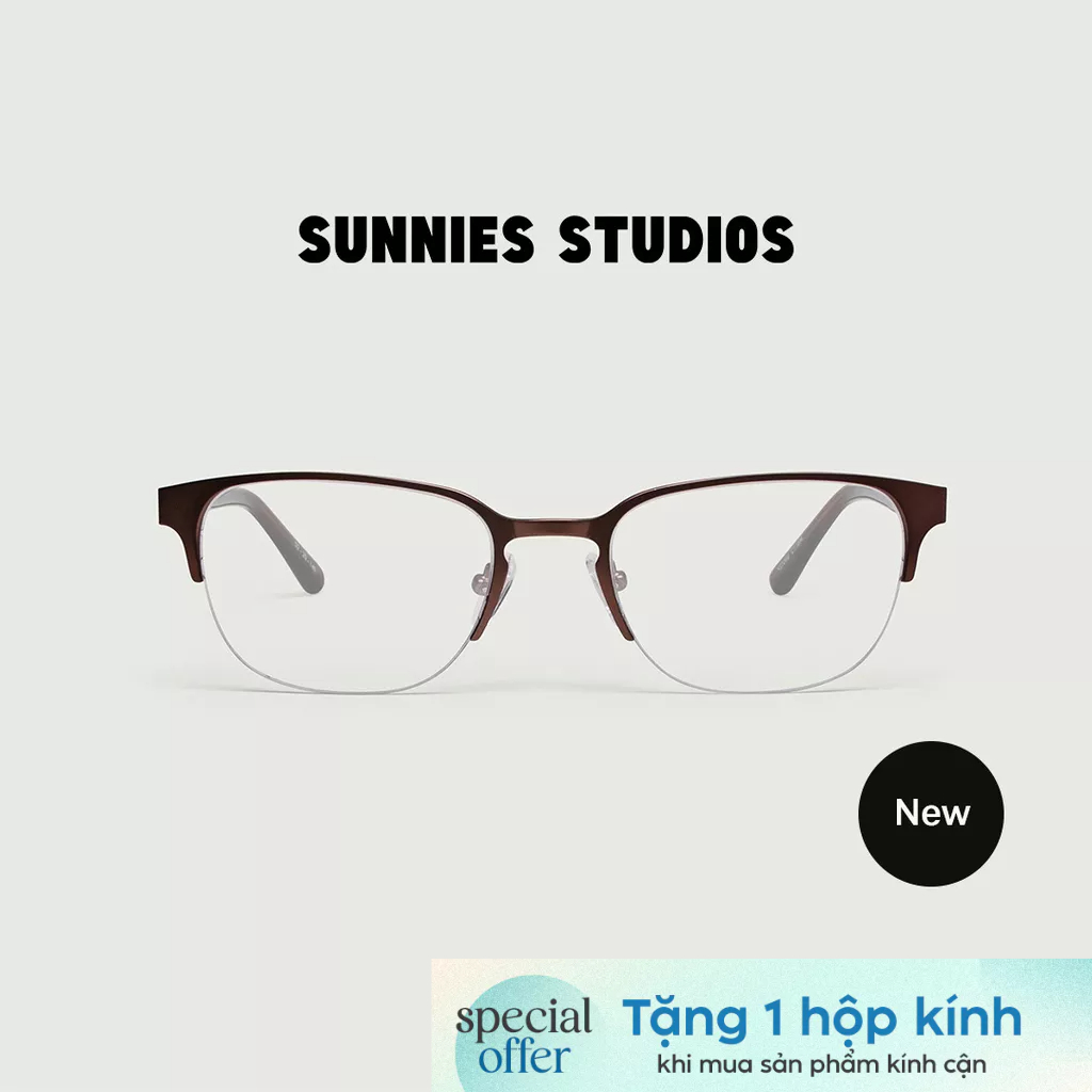 Gọng Kính Cận Sunnies Studios Gọng Vuông Alber Bronze