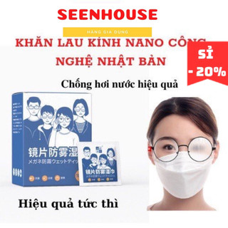 HỘP 100 KHĂN LAU KÍNH CHỐNG HƠI NƯỚC NANO,CÔNG NGHỆ NHẬT BẢN, HIỆU QUẢ TỨC THÌ