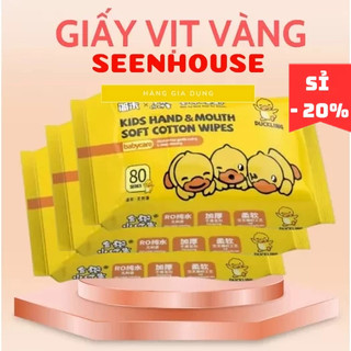 Khăn giấy ướt vịt vàng gói 80 tờ seenhouse