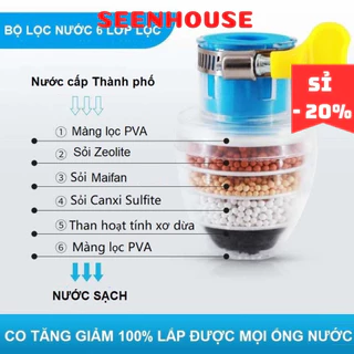 Đầu lọc nước tại vòi, Lọc nước tại vòi, 6 tầng lọc