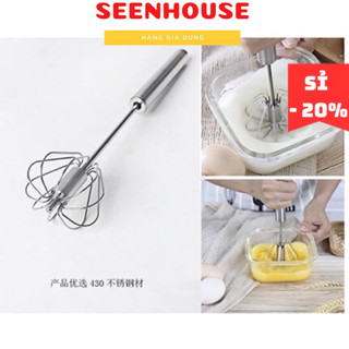 Cây Đánh Trứng Inox Trục Tự Xoay