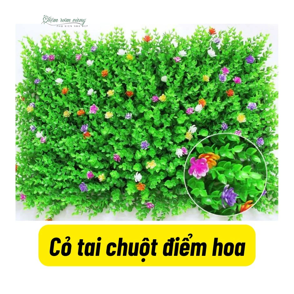 Thảm cỏ nhân tạo - Cỏ Tai Chuột treo tường nhựa PVC C Loại 1