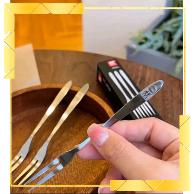 Set 10 Dĩa Ăn Hoa Quả Trái Cây, Nĩa Ăn Bánh Gato Hải Sản, Dĩa Inox Hiệu Zwilling Cao Cấp