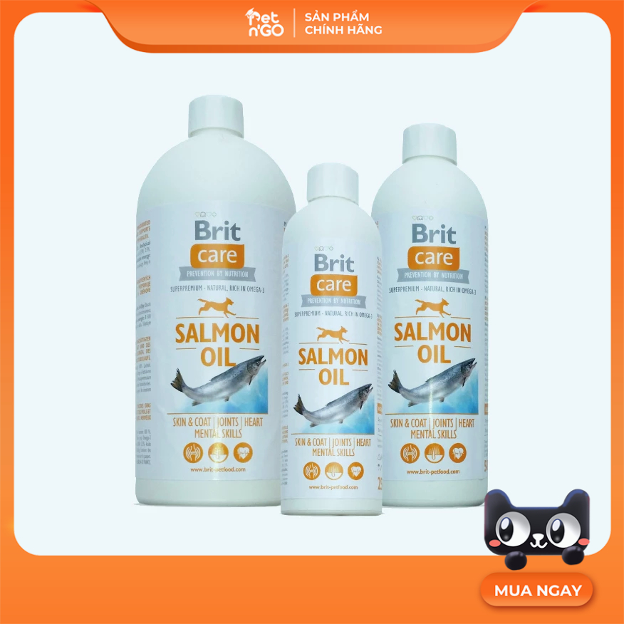 Dầu cá hồi cho chó mèo Britcare - Salmon Oil